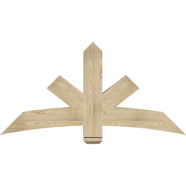 Ekena Millwork Alberta Rough Sawn Timber Gable Bracket, Douglas Fir, 60"W x 30"H x 6"D x 6"F, 12/12 Pitch GBW060X30X0606ALB00RDF - main